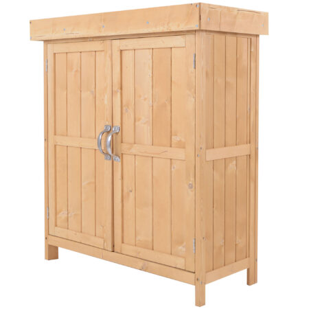 Gartenschrank Doppeltür Tannenholz Natur 74x43x88cm