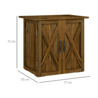 Gartenschrank Holz-Geräteschrank 77x55x72cm Gerätehaus