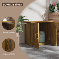 Gartenschrank Holz-Geräteschrank 77x55x72cm Gerätehaus