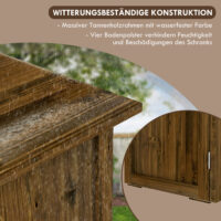 Gartenschrank Holz-Geräteschrank 77x55x72cm Gerätehaus