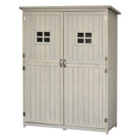 Gartenschrank Holz Geräteschrank Pultdach 127.5x50x164cm