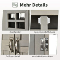 Gartenschrank Holz Geräteschrank Pultdach 127.5x50x164cm