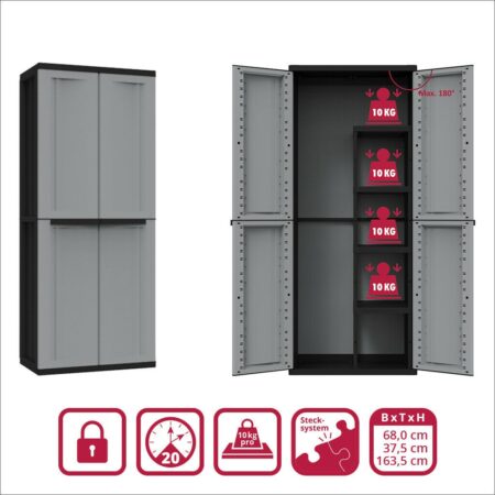 Gartenschrank Kunststoffschrank Geräteschrank Spind