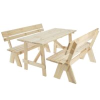 Gartensitzgruppe Oslo Gastroqualität massiv ~ natur