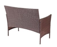 Gartensitzgruppe Rattan Lounge  7tlg. braun-meliert mit Kissen creme