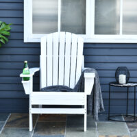 Gartenstuhl Adirondack Massivholz weiss