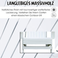 Gartenstuhl Adirondack Massivholz weiss