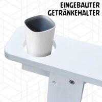 Gartenstuhl Adirondack Massivholz weiss