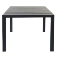 Gartentisch Esszimmertisch WPC-Tischplatte 76x90x90cm schwarz