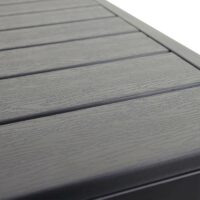 Gartentisch Esszimmertisch WPC-Tischplatte 76x90x90cm schwarz