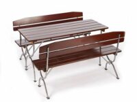 Gastronomie Festzelt Garnitur Linz mit Lehne ~ 150 cm