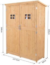 Gerätehaus Gartenhaus Geräteschuppen Holz 164cm