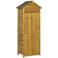 Gerätehaus aus Naturholz 79x49x191.5cm Gartenschrank