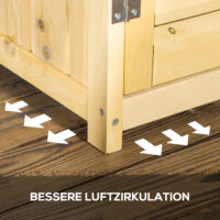 Geräteschuppen Gerätehaus Geräteschrank Holz 87x46.5x160cm