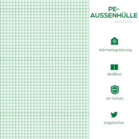 Gewächshaus 180x60x60cm Grün mit Fenster Frühbeet