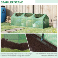 Gewächshaus 180x60x60cm Grün mit Fenster Frühbeet