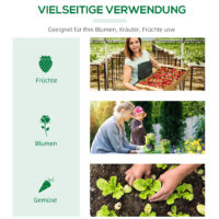 Gewächshaus 180x60x60cm Grün mit Fenster Frühbeet