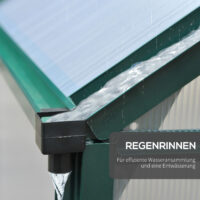Gewächshaus 190x192x201cm Aluminium Treibhaus Dachfenster