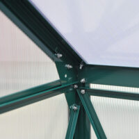 Gewächshaus 190x192x201cm Aluminium Treibhaus Dachfenster