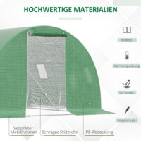 Gewächshaus 3x3x2m Folientunnel Tomatenhaus