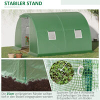 Gewächshaus 3x3x2m Folientunnel Tomatenhaus