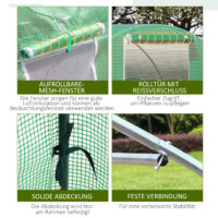 Gewächshaus 3x3x2m Folientunnel Tomatenhaus