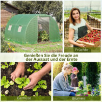 Gewächshaus 3x3x2m Folientunnel Tomatenhaus