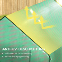 Gewächshaus Blache 140x213x190cm Ersatz-Folie für Gewächshaus