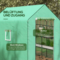 Gewächshaus Blache 140x213x190cm Ersatz-Folie für Gewächshaus