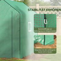 Gewächshaus Blache 140x213x190cm Ersatz-Folie für Gewächshaus