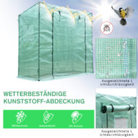 Gewächshaus Tomatenhaus Pflanzenhaus mit Fenster 200x77x170cm