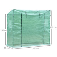 Gewächshaus Tomatenhaus Pflanzenhaus mit Fenster 200x77x170cm
