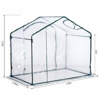 Gewächshaus Tomatenhaus Transparent 180x105x150cm