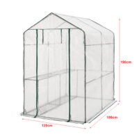 Gewächshaus Oosterhout mit Ablagen 120x186x190cm