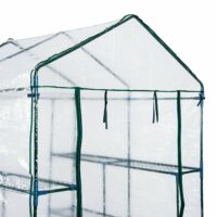 Gewächshaus Treibhaus mit Ablagen 143x143x195cm