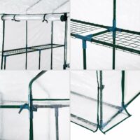 Gewächshaus Treibhaus mit Ablagen 143x143x195cm