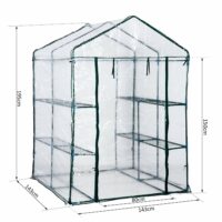 Gewächshaus Treibhaus mit Ablagen 143x143x195cm