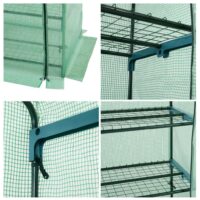 Gewächshaus Treibhaus mit Ablagen 143x73x195cm