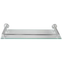 Glasablage Bad Wandmontage gehärtetes Glas Aluminium