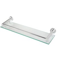 Glasablage Bad Wandmontage gehärtetes Glas Aluminium