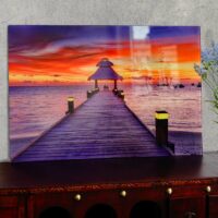 Glasbild Poster Motiv 40x60cm Steg