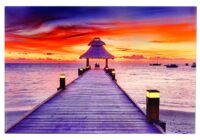 Glasbild Poster Motiv 40x60cm Steg