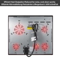 Glaskeramikkochfeld Rahmenlos 6800W für alle Kochtöpfe