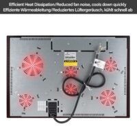 Glaskeramikkochfeld Rahmenlos 8600W für alle Kochtöpfe