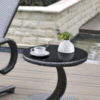 Glasplatte Glasgow Ø60 cm Schwarz