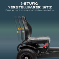 Gokart Kinderfahrzeug mit verstellbarem Sitz 5-12 Jahre