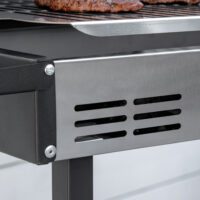 Grill mit Drehspiess Rostfreier Stahl 118x32x90cm