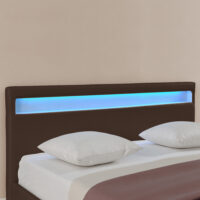 Kunstlederbett Paris mit LED RGB Beleuchtung 140x200cm Corium
