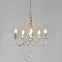 Kronleuchter Candle 150 x Ø 52 cm Kristall/Chrom