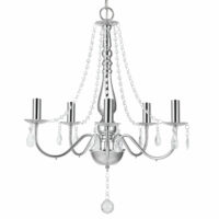 Kronleuchter Candle 150 x Ø 52 cm Kristall/Chrom